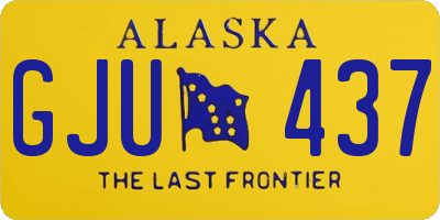 AK license plate GJU437