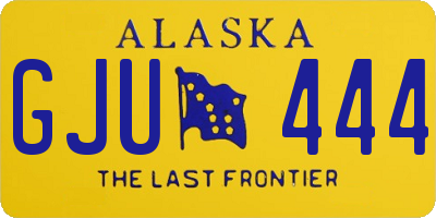 AK license plate GJU444