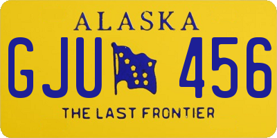 AK license plate GJU456