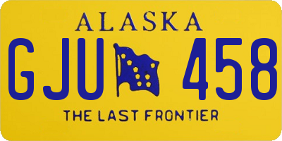 AK license plate GJU458