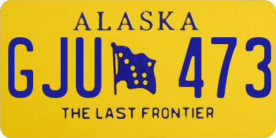 AK license plate GJU473