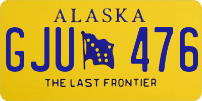AK license plate GJU476