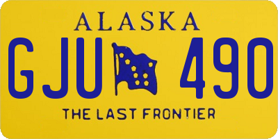 AK license plate GJU490