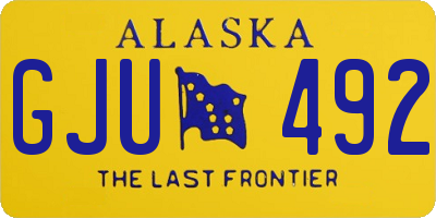 AK license plate GJU492