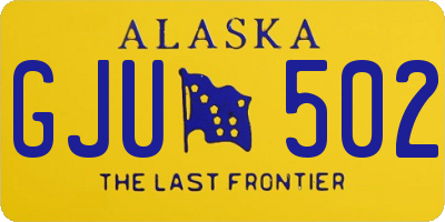 AK license plate GJU502