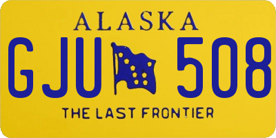 AK license plate GJU508