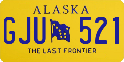 AK license plate GJU521