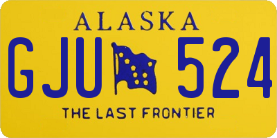AK license plate GJU524