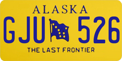AK license plate GJU526