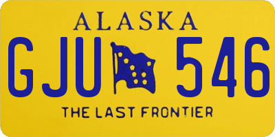 AK license plate GJU546