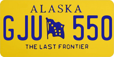 AK license plate GJU550