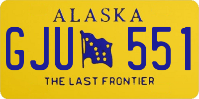 AK license plate GJU551