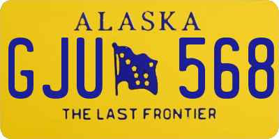 AK license plate GJU568
