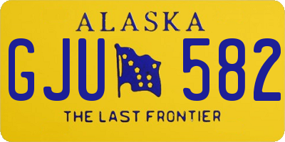 AK license plate GJU582