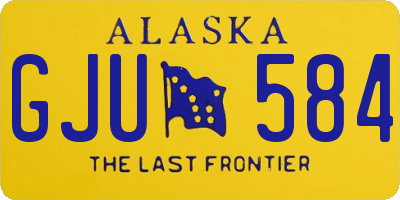 AK license plate GJU584