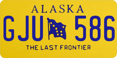AK license plate GJU586