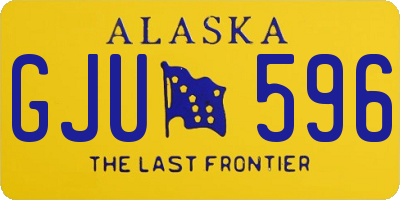 AK license plate GJU596
