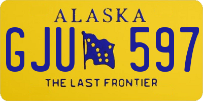 AK license plate GJU597
