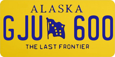 AK license plate GJU600