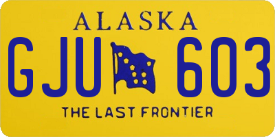 AK license plate GJU603