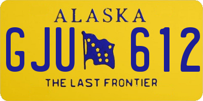 AK license plate GJU612