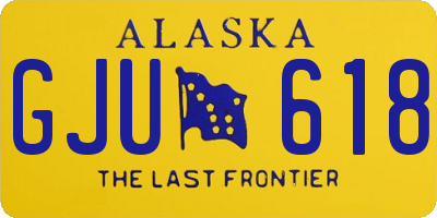 AK license plate GJU618