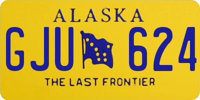 AK license plate GJU624