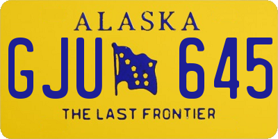 AK license plate GJU645