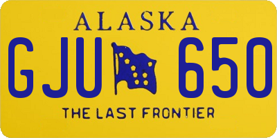 AK license plate GJU650