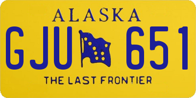 AK license plate GJU651