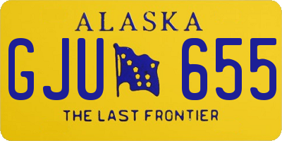 AK license plate GJU655
