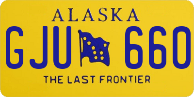 AK license plate GJU660