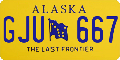 AK license plate GJU667