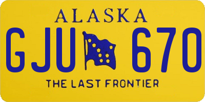AK license plate GJU670