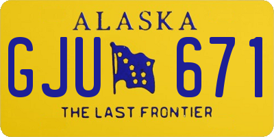 AK license plate GJU671