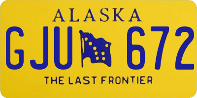 AK license plate GJU672