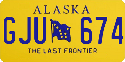 AK license plate GJU674