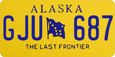 AK license plate GJU687
