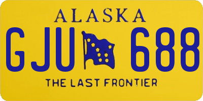 AK license plate GJU688