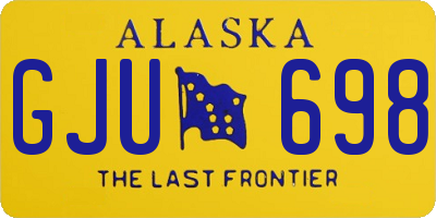 AK license plate GJU698