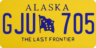 AK license plate GJU705