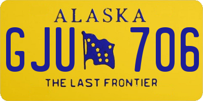 AK license plate GJU706