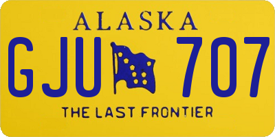 AK license plate GJU707