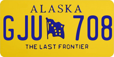 AK license plate GJU708