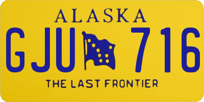 AK license plate GJU716
