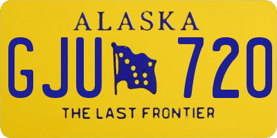 AK license plate GJU720