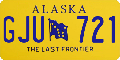 AK license plate GJU721