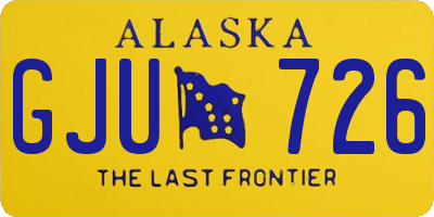 AK license plate GJU726