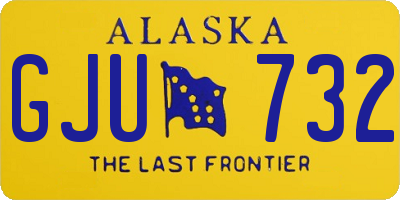 AK license plate GJU732