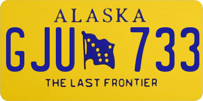 AK license plate GJU733